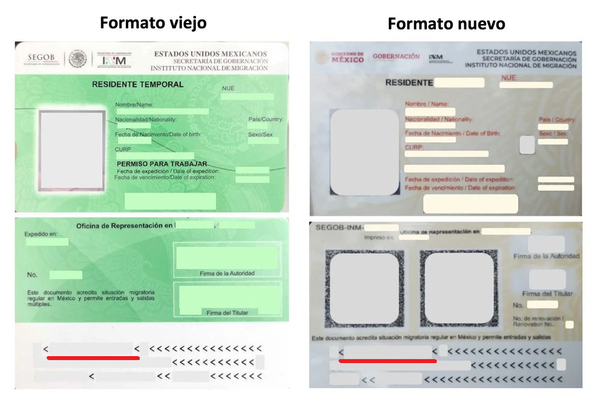 Ejemplo de Tarjeta de residencia